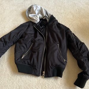 Black bomber jacket